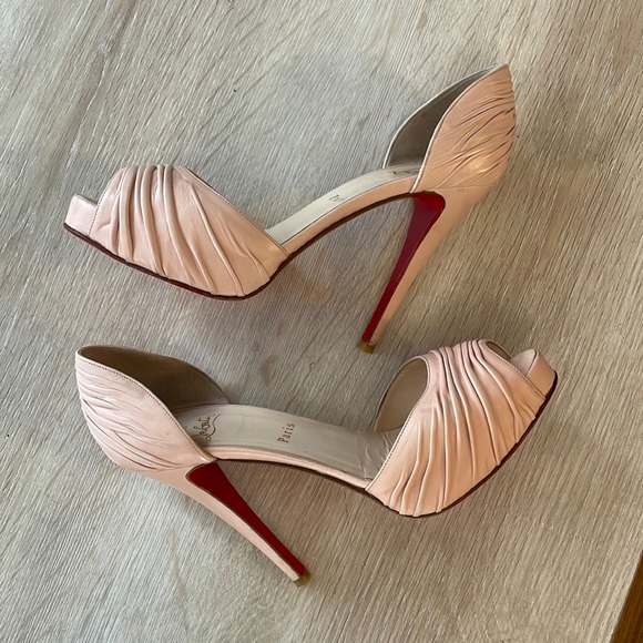 Louboutin Turbella 120MM Nude Nappa Leather - 38.5 - Picture 7 of 9